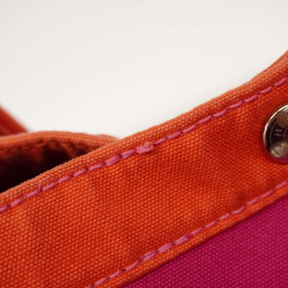 Hermes Sac Baga Tote Bag, Canvas, Red/Pink, Women's, P2762543 - Picture 9 of 12